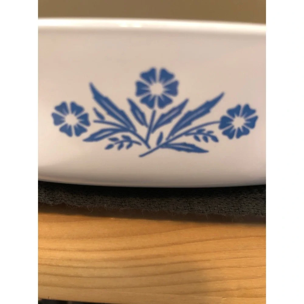 2 ~Vintage Corning Ware Blue Cornflower P-41-B Petite Casserole Dishes 1.75 Cup
